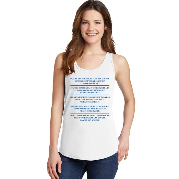 Danger At Work At Work Danger Ger At Work Dan Ladies Essential Tank