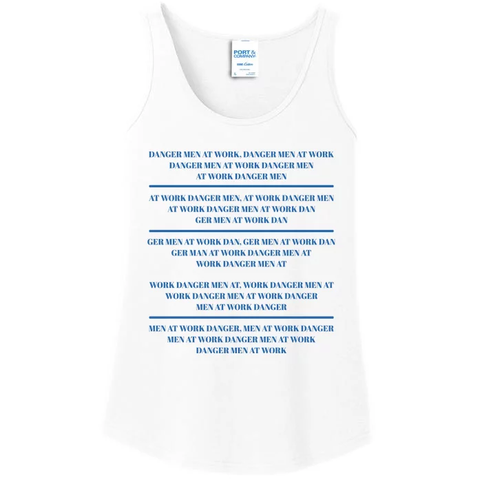 Danger At Work At Work Danger Ger At Work Dan Ladies Essential Tank