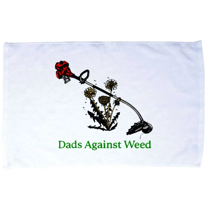 Dads Against Weed Funny Gardening Lawn Mowing Fathers Microfiber Hand Towel