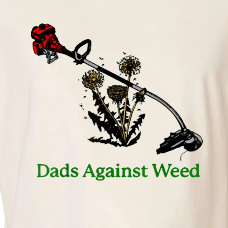 Dads Against Weed Funny Gardening Lawn Mowing Fathers Garment-Dyed Women's Muscle Tee