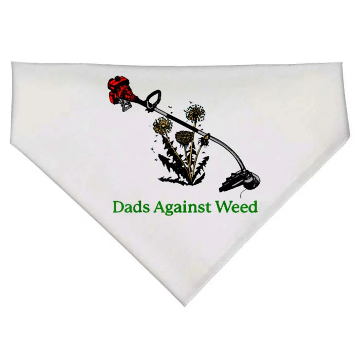 Dads Against Weed Funny Gardening Lawn Mowing Fathers USA-Made Doggie Bandana