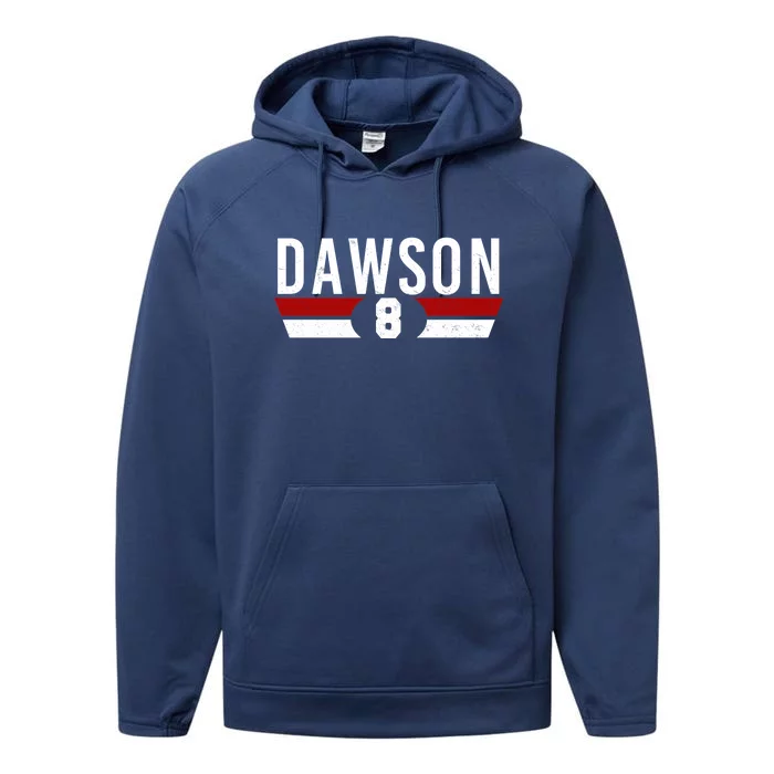 Dawson 8 Vintage Baseball Player Performance Fleece Hoodie