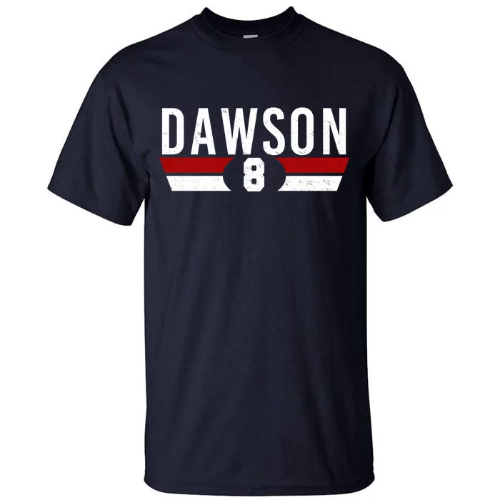 Dawson 8 Vintage Baseball Player Tall T-Shirt