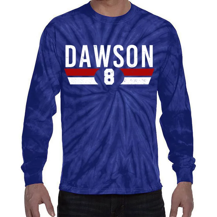 Dawson 8 Vintage Baseball Player Tie-Dye Long Sleeve Shirt