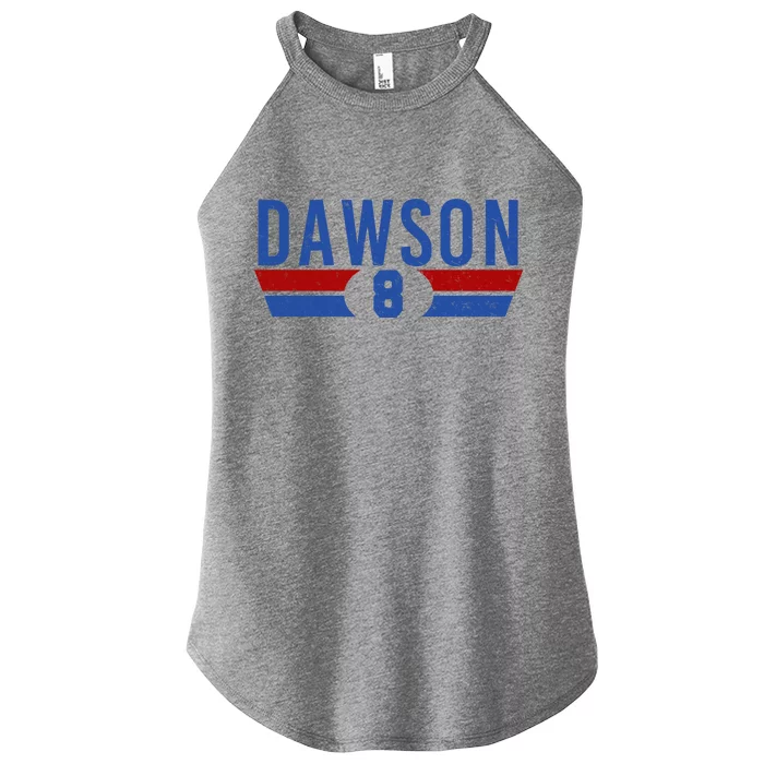 Dawson 8 Vintage Baseball Player Women’s Perfect Tri Rocker Tank