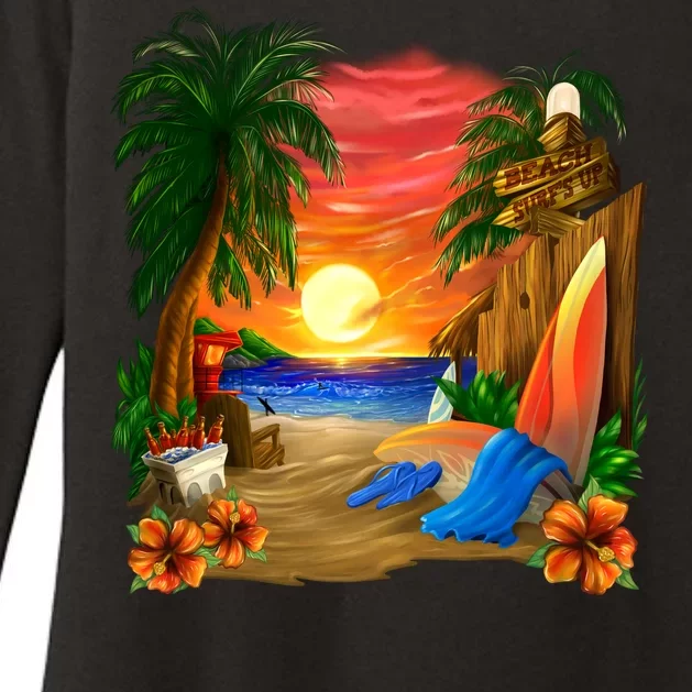 Day at the Beach Womens CVC Long Sleeve Shirt