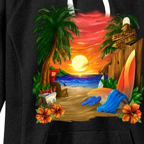 Day at the Beach Women's Fleece Hoodie