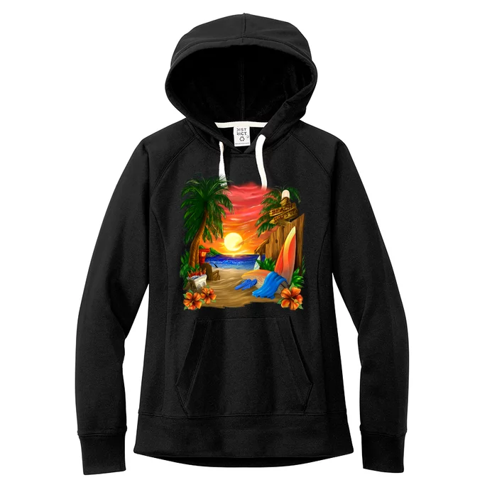 Day at the Beach Women's Fleece Hoodie