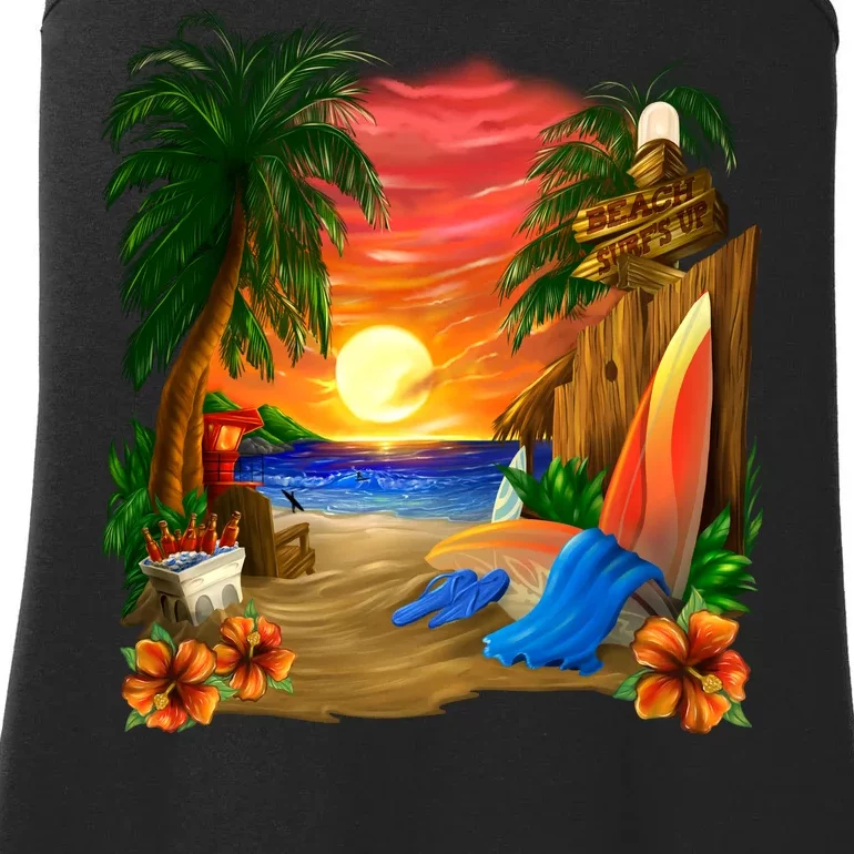 Day at the Beach Ladies Essential Tank