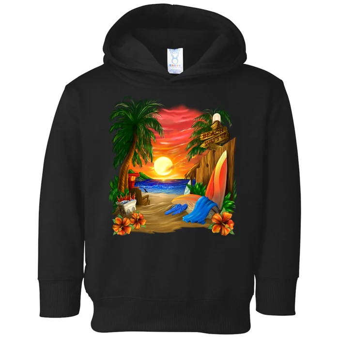 Day at the Beach Toddler Hoodie