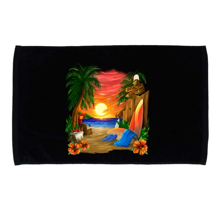 Day at the Beach Microfiber Hand Towel