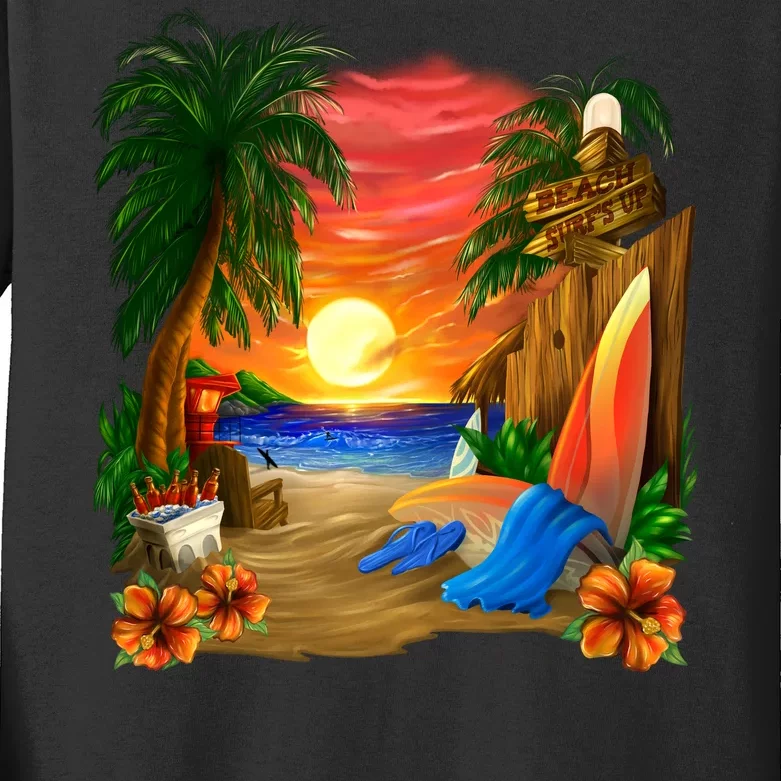 Day at the Beach Kids Long Sleeve Shirt