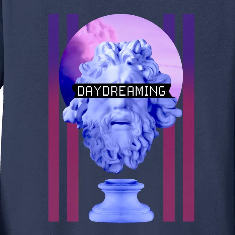 Day Dreaming Statue Kids Long Sleeve Shirt