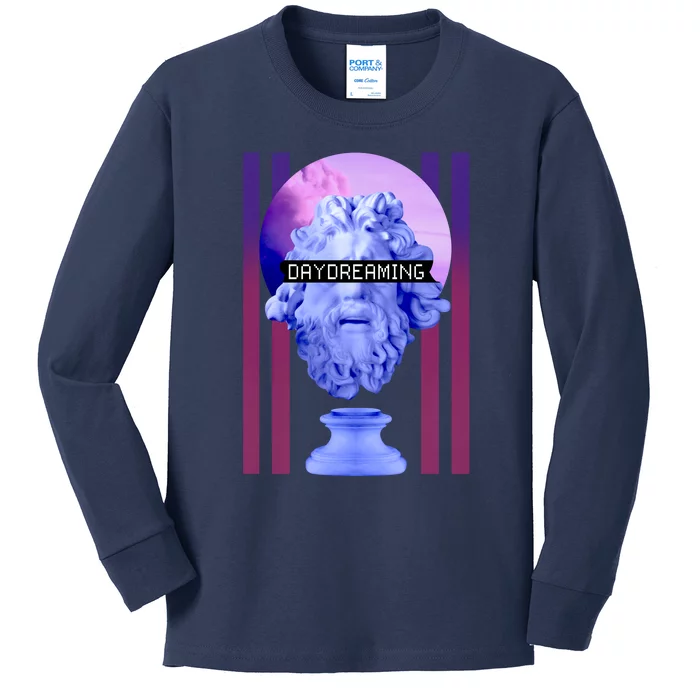 Day Dreaming Statue Kids Long Sleeve Shirt