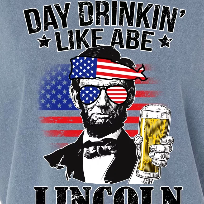 Day Drinkin' Like Abe Lincoln Garment-Dyed Women's Muscle Tee