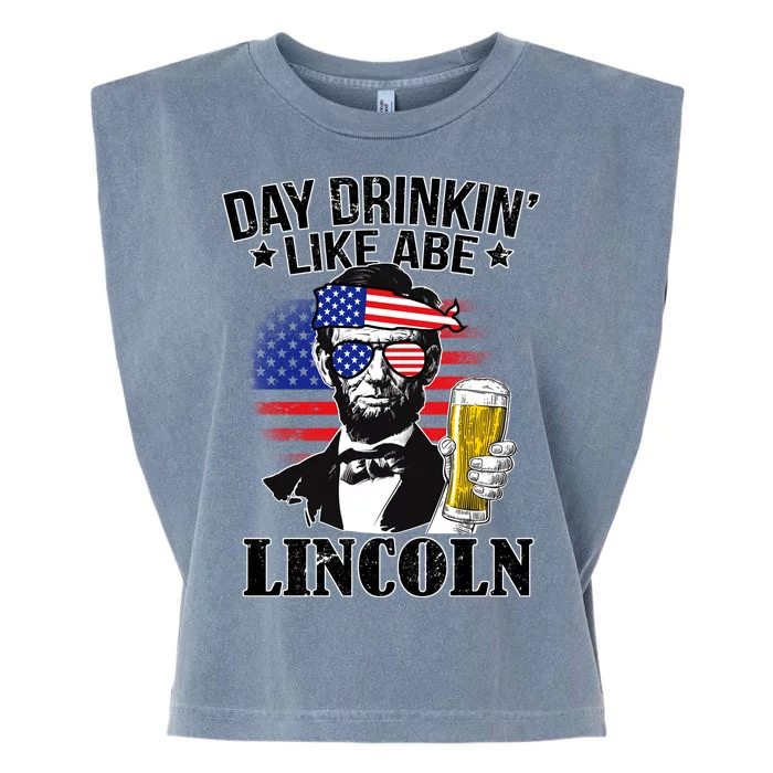 Day Drinkin' Like Abe Lincoln Garment-Dyed Women's Muscle Tee