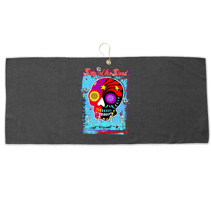 Day of the Dead Large Microfiber Waffle Golf Towel