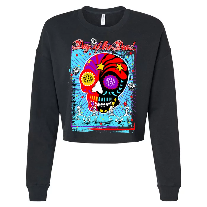 Day of the Dead Cropped Pullover Crew