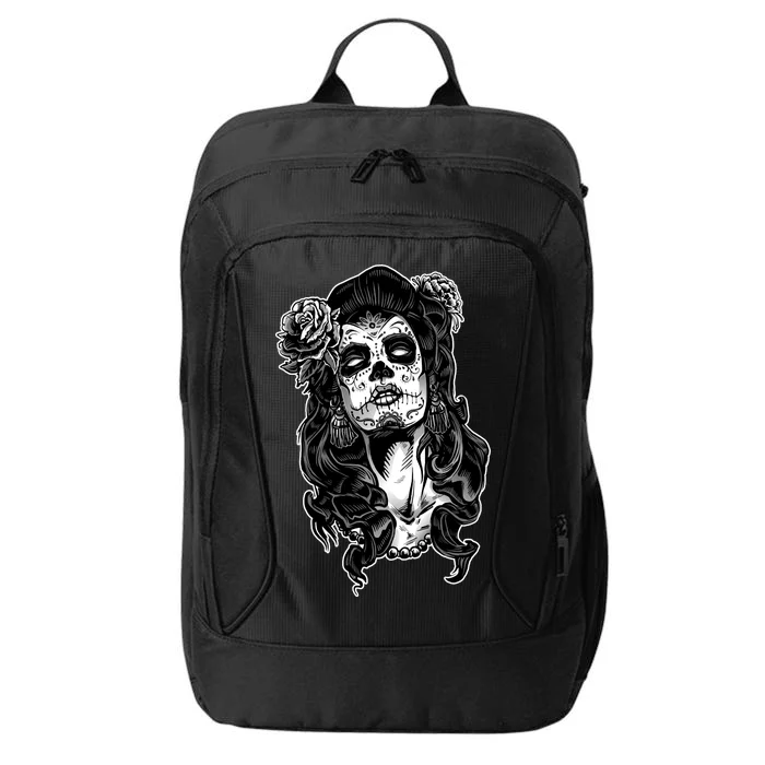 Day Of The Dead Beauty Skeleton City Backpack