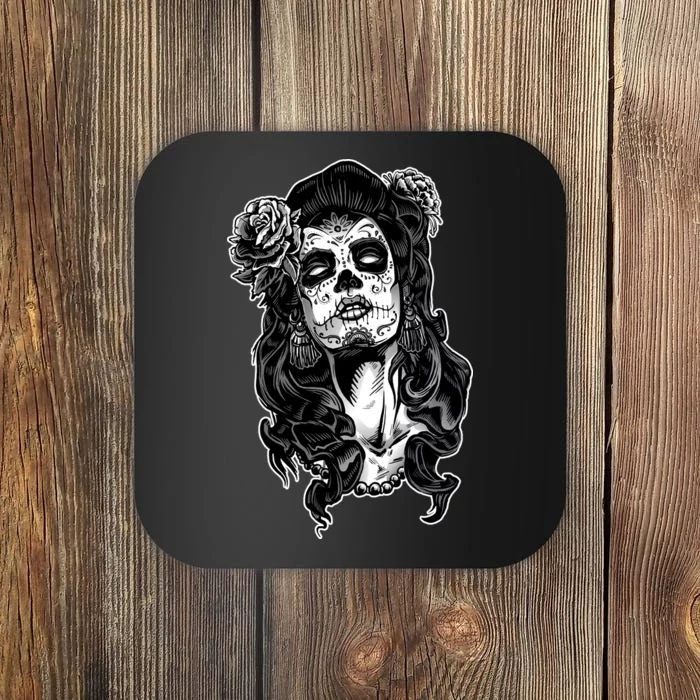 Day Of The Dead Beauty Skeleton Coaster