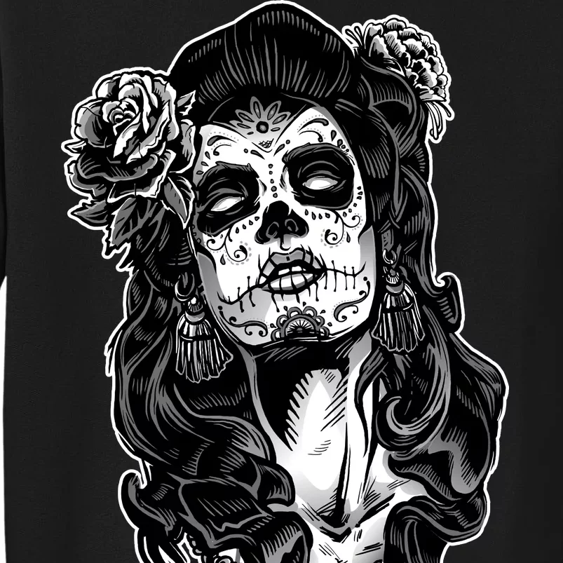 Day Of The Dead Beauty Skeleton Tall Sweatshirt