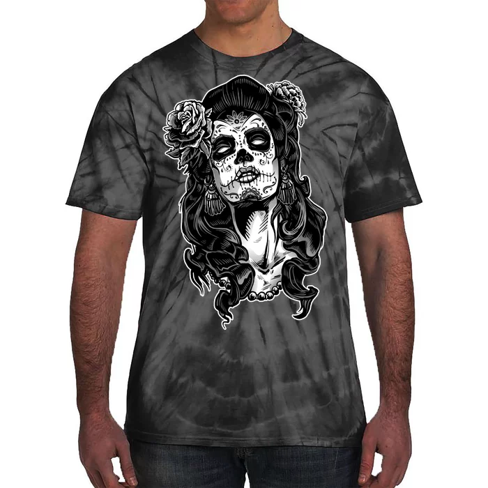 Day Of The Dead Beauty Skeleton Tie-Dye T-Shirt