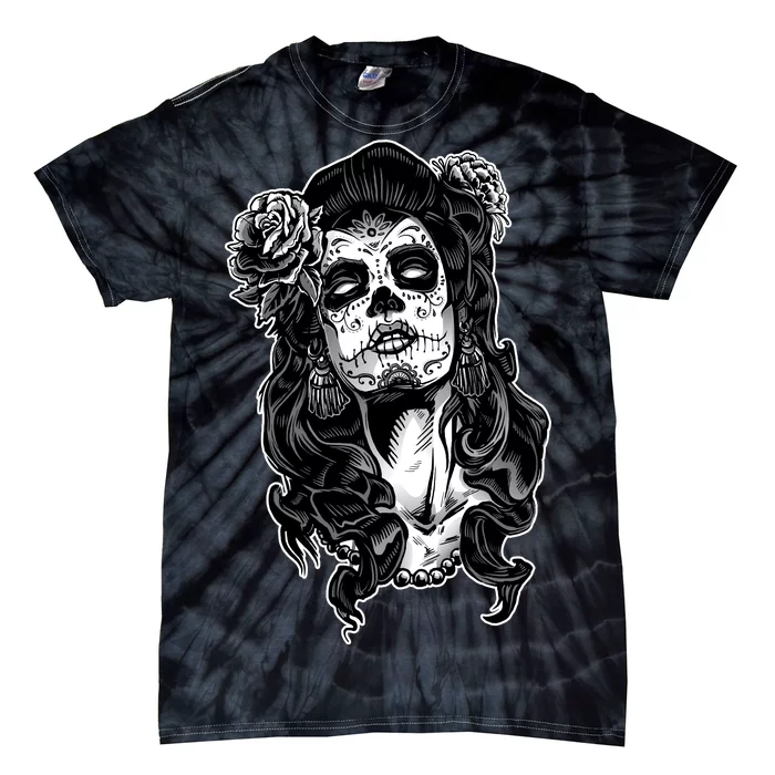 Day Of The Dead Beauty Skeleton Tie-Dye T-Shirt