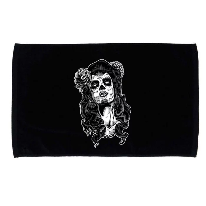 Day Of The Dead Beauty Skeleton Microfiber Hand Towel