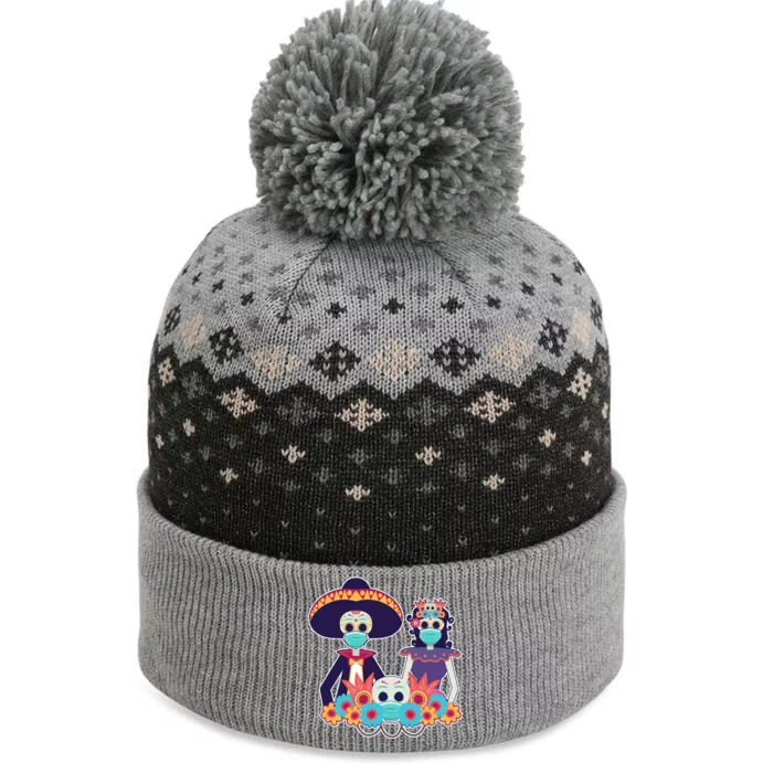 Day Of The Dead Dia De Los Muertos Quarantine The Baniff Cuffed Pom Beanie