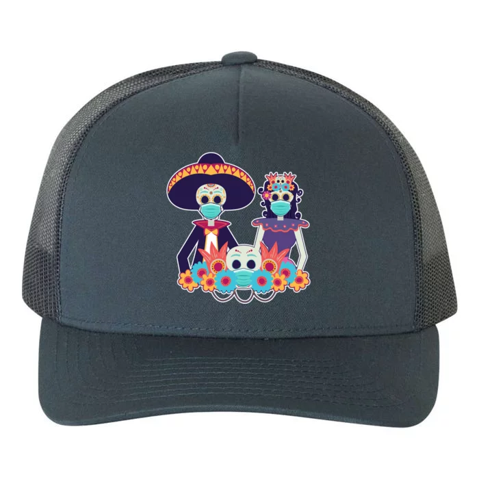 Day Of The Dead Dia De Los Muertos Quarantine Yupoong Adult 5-Panel Trucker Hat