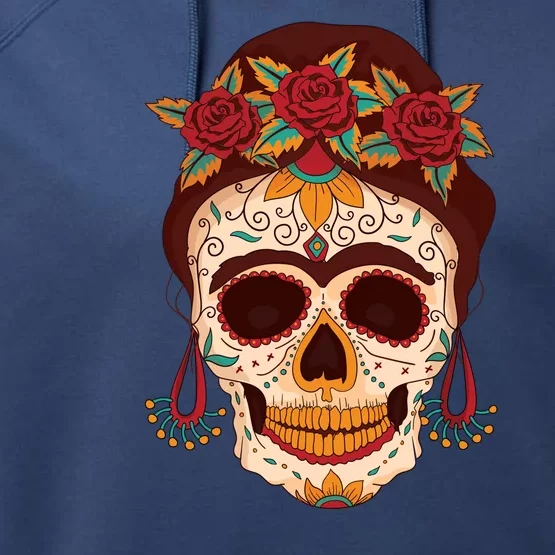 Day Of The Dead Female Performance Fleece Hoodie