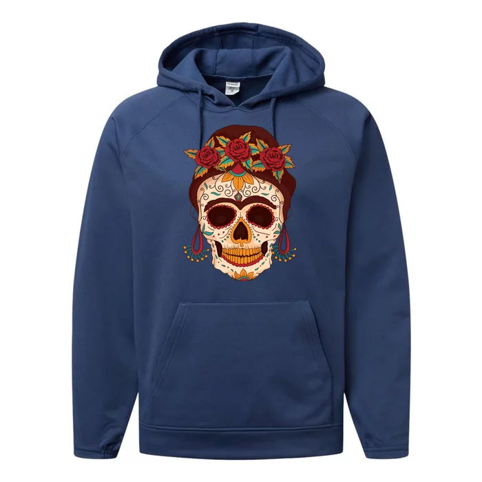 Day Of The Dead Female Performance Fleece Hoodie