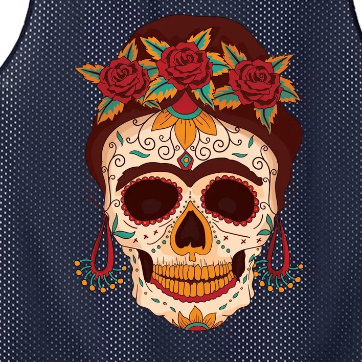 Day Of The Dead Female Mesh Reversible Basketball Jersey Tank