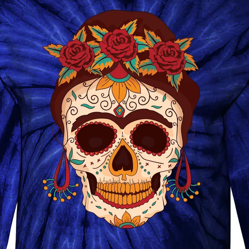 Day Of The Dead Female Tie-Dye Long Sleeve Shirt