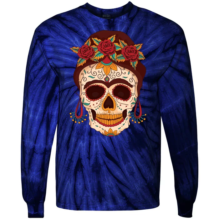 Day Of The Dead Female Tie-Dye Long Sleeve Shirt