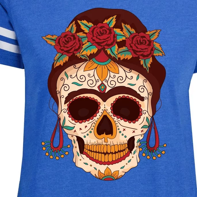 Day Of The Dead Female Enza Ladies Jersey Football T-Shirt