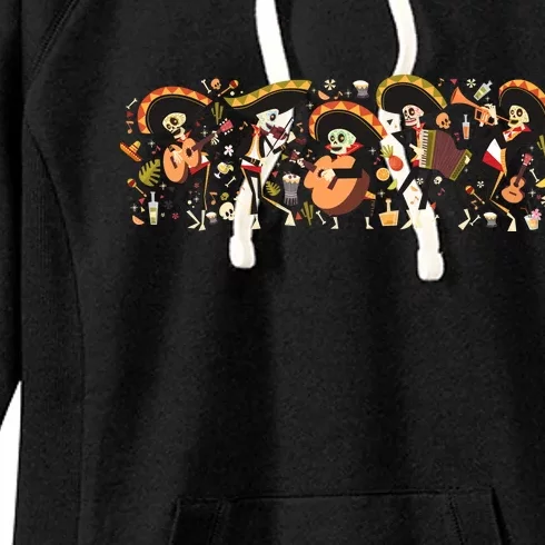 Day Of The dead Mariachi Women's Fleece Hoodie