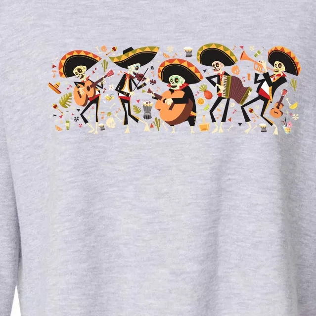 Day Of The dead Mariachi Cropped Pullover Crew