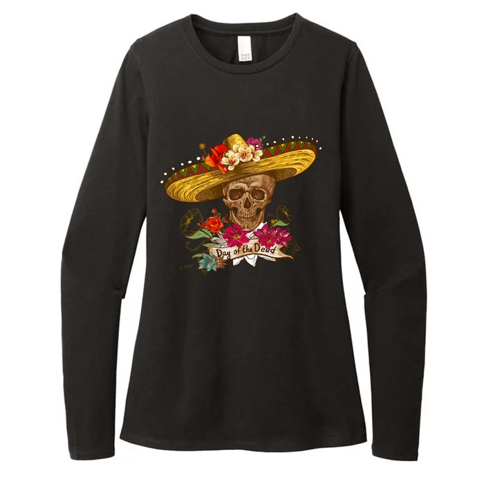 Day Of The Dead Mexican Skull Womens CVC Long Sleeve Shirt