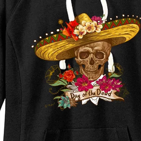 Day Of The Dead Mexican Skull Women's Fleece Hoodie