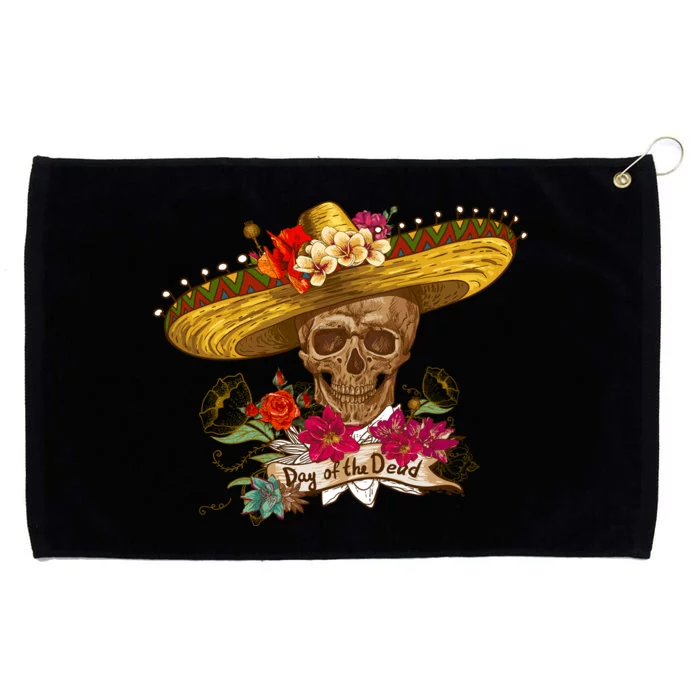 Day Of The Dead Mexican Skull Grommeted Golf Towel