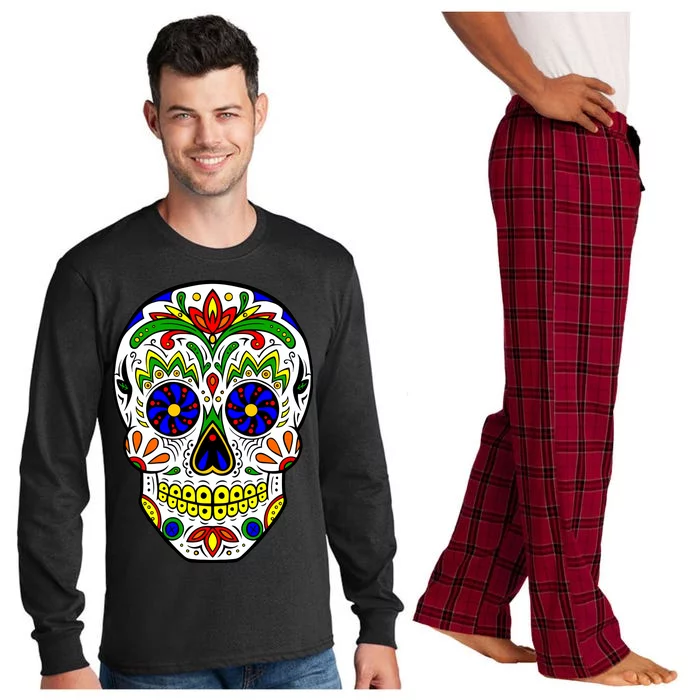 Day of the Dead Skull dia de los Muertos Long Sleeve Pajama Set