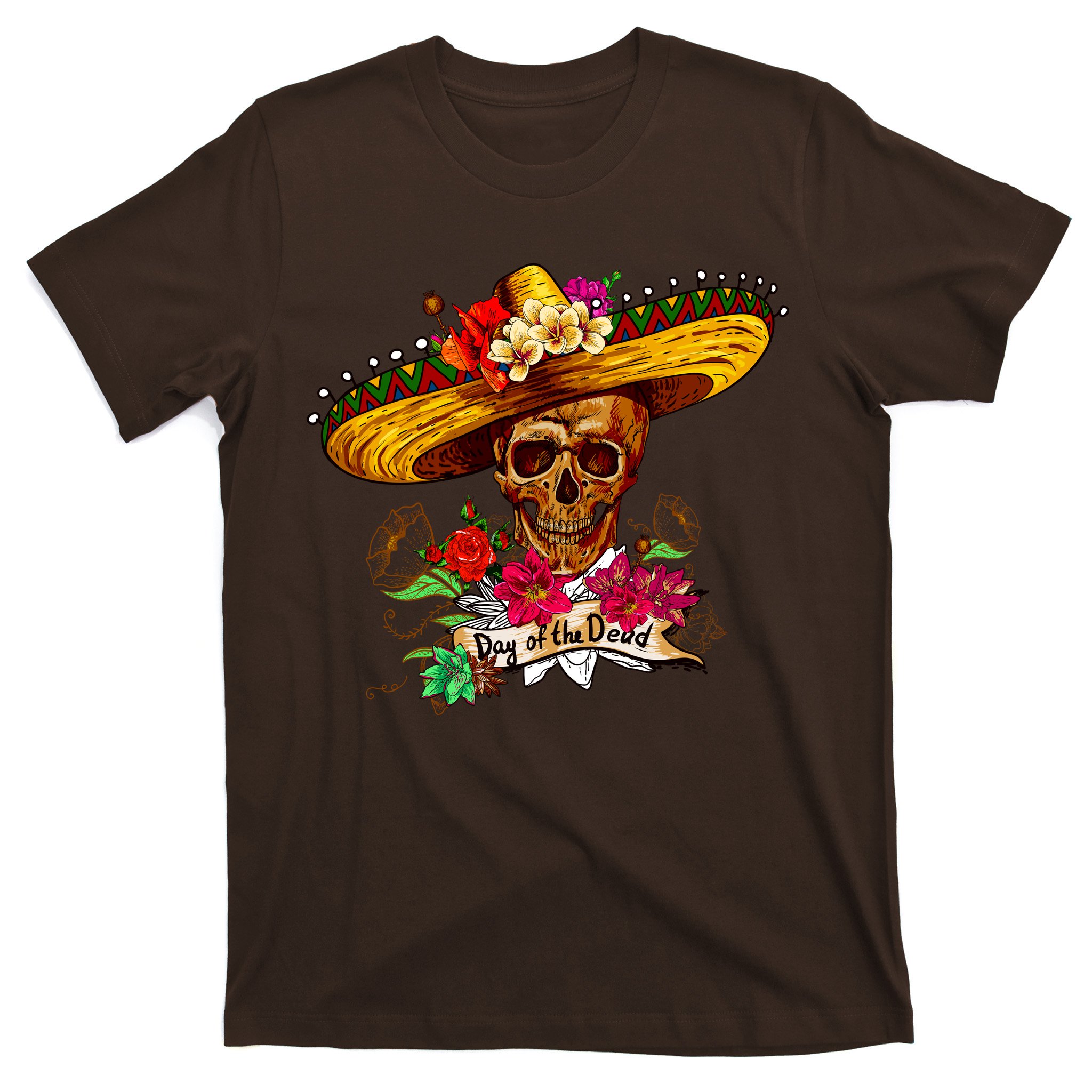 Day of the Dead Sugar Skull Sombrero T-Shirt | TeeShirtPalace
