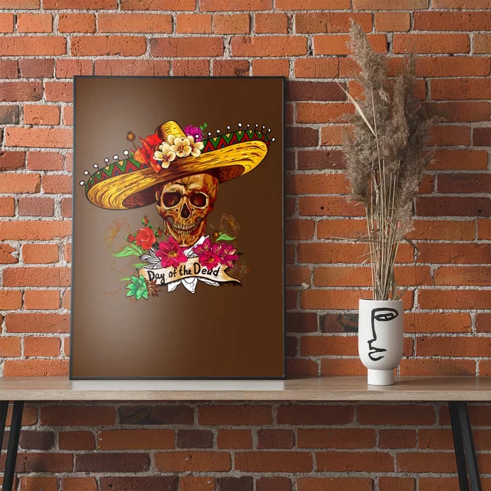 Day of the Dead Sugar Skull Sombrero Poster