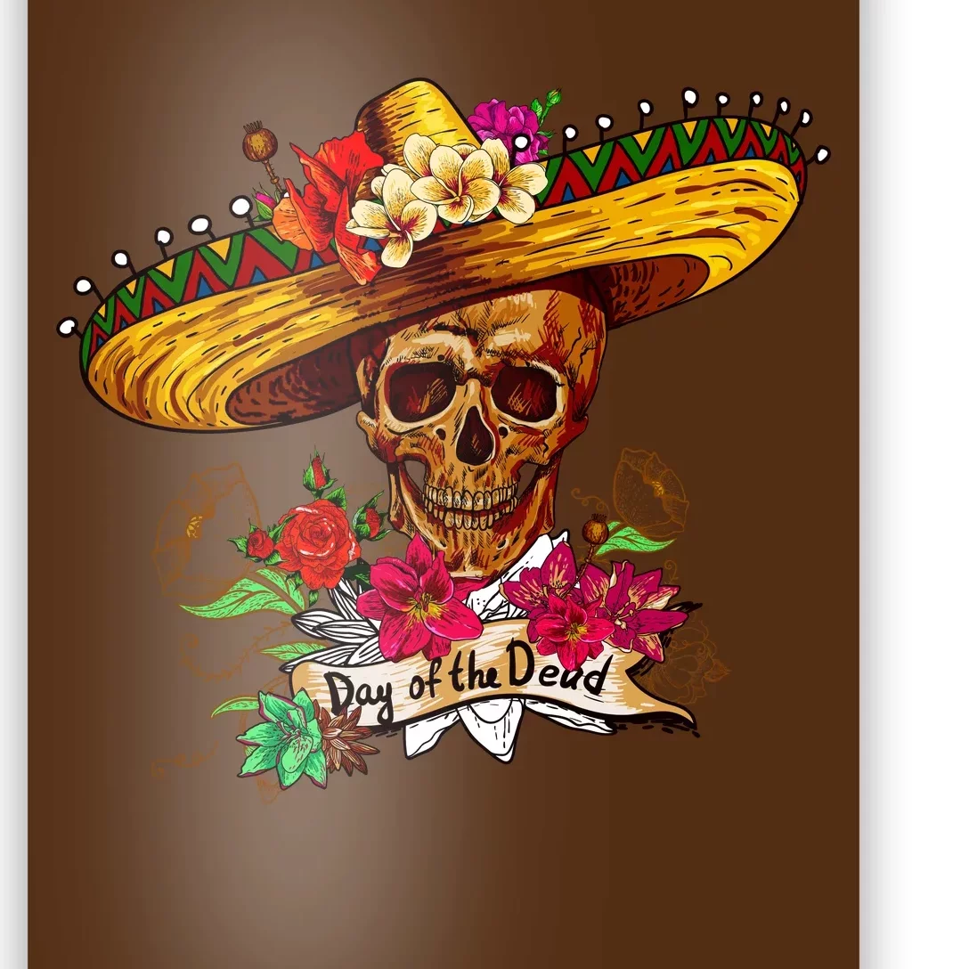 Day of the Dead Sugar Skull Sombrero Poster