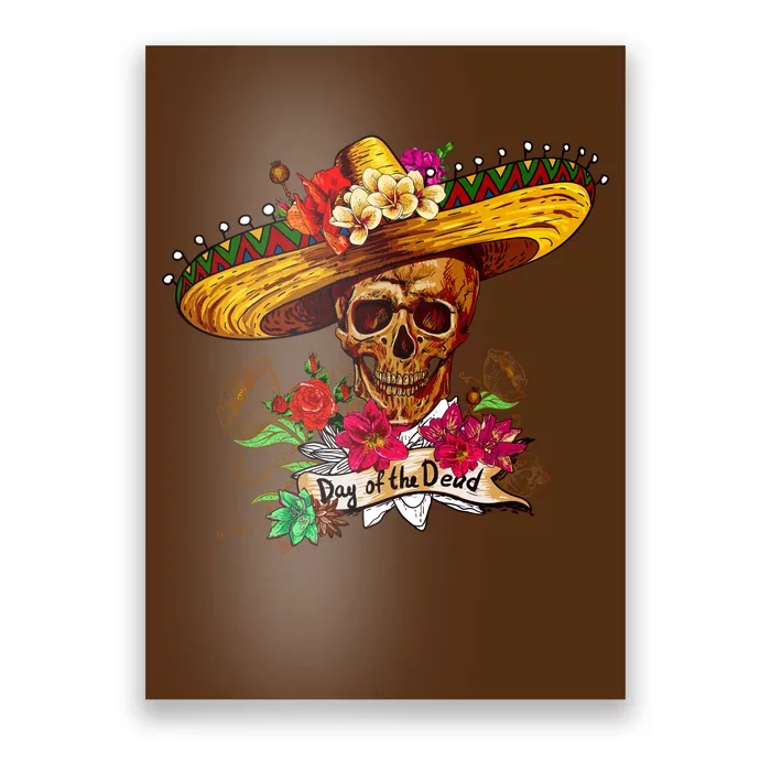 Day of the Dead Sugar Skull Sombrero Poster