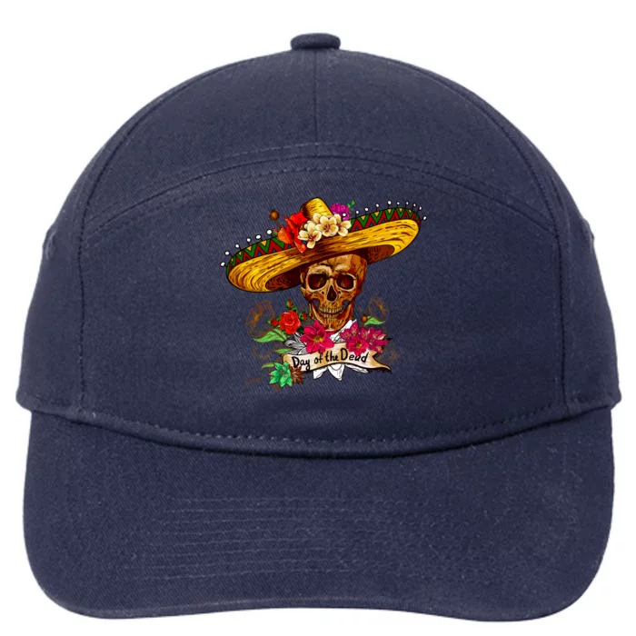 Day of the Dead Sugar Skull Sombrero 7-Panel Snapback Hat