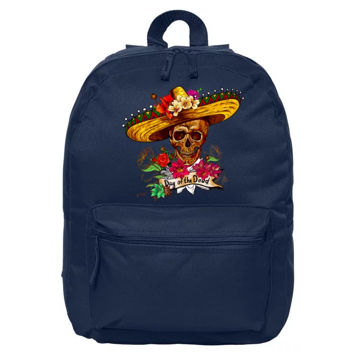 Day of the Dead Sugar Skull Sombrero 16 in Basic Backpack