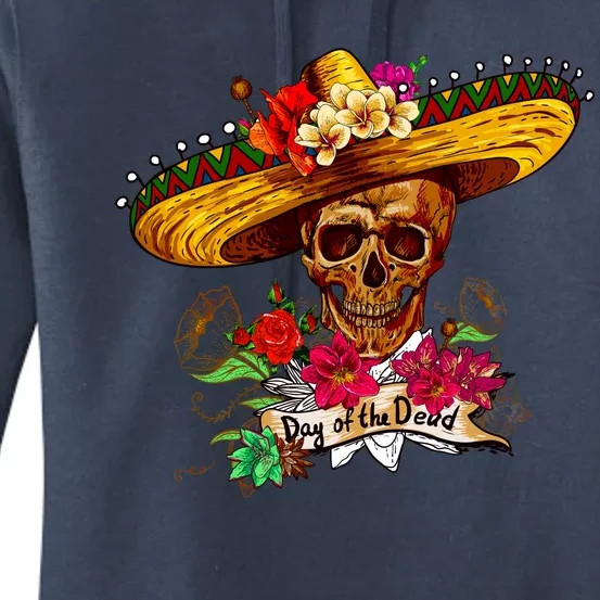 Day of the Dead Sugar Skull Sombrero Women's Pullover Hoodie