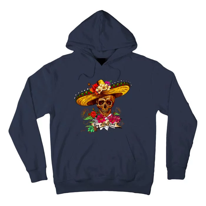 Day of the Dead Sugar Skull Sombrero Tall Hoodie